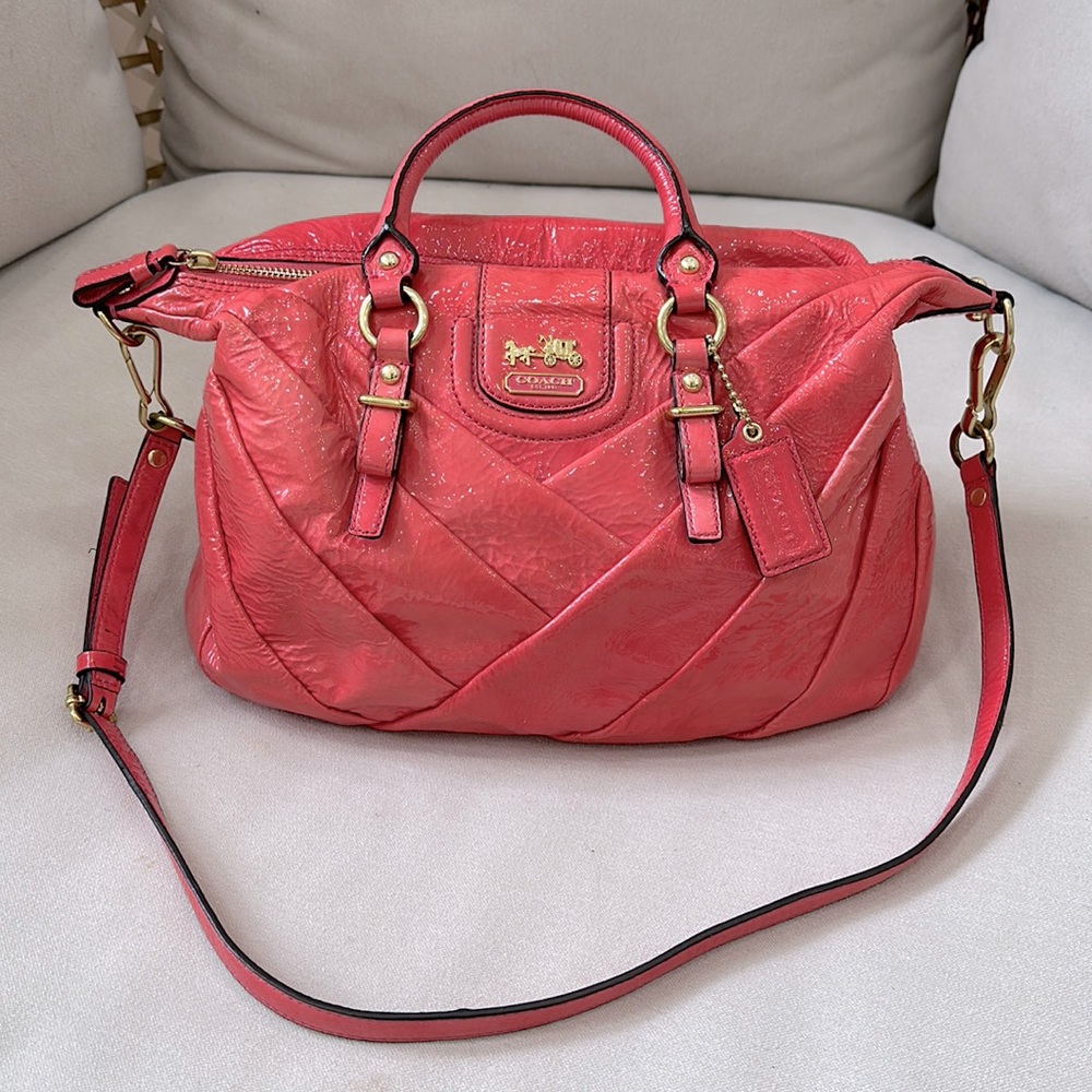 Coach Watermelon Pink , Patent Leather Bag